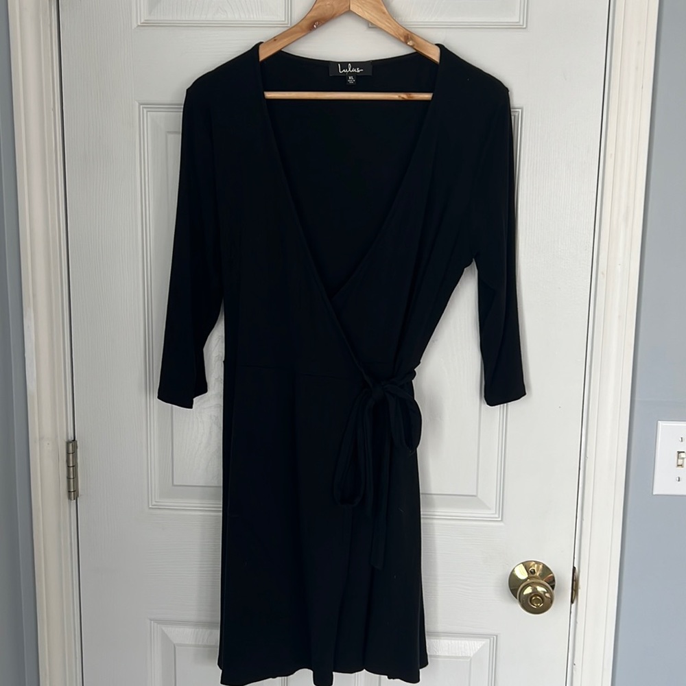Lulus 3/4 sleeve wrap dress